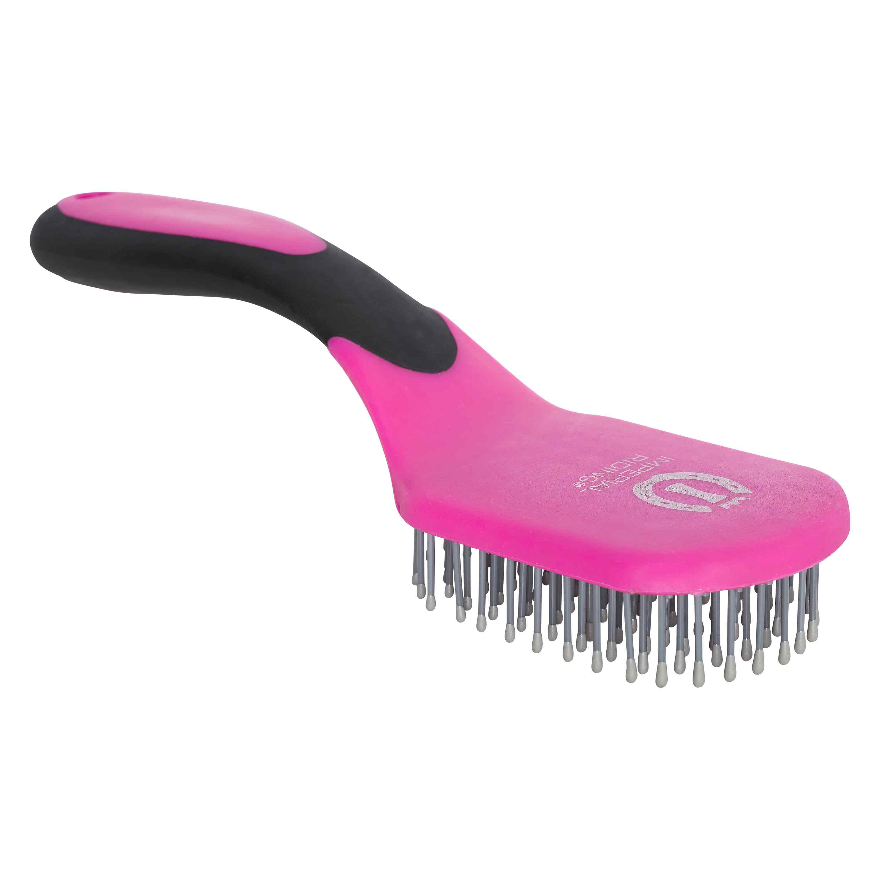Imperial Riding Szczotka do grzywy i ogona Boomerang Neon Pink o ergonomicznym kształcie